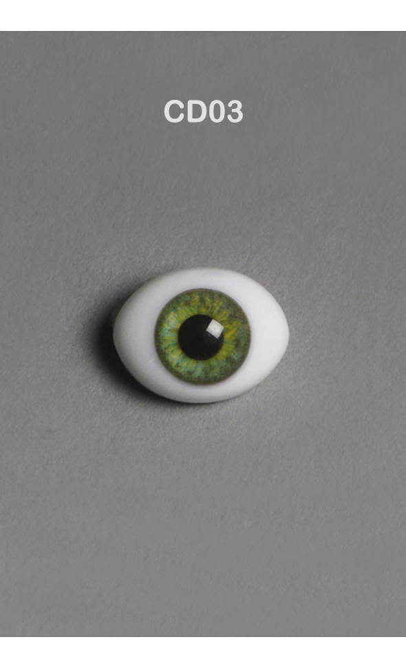 12mm Classic Flat Back Oval Glass Eyes (CD03)[N5-2-2]