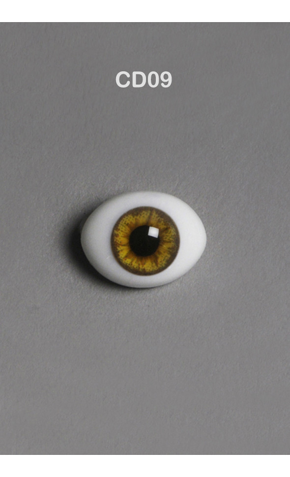 12mm Classic Flat Back Oval Glass Eyes (CD09)