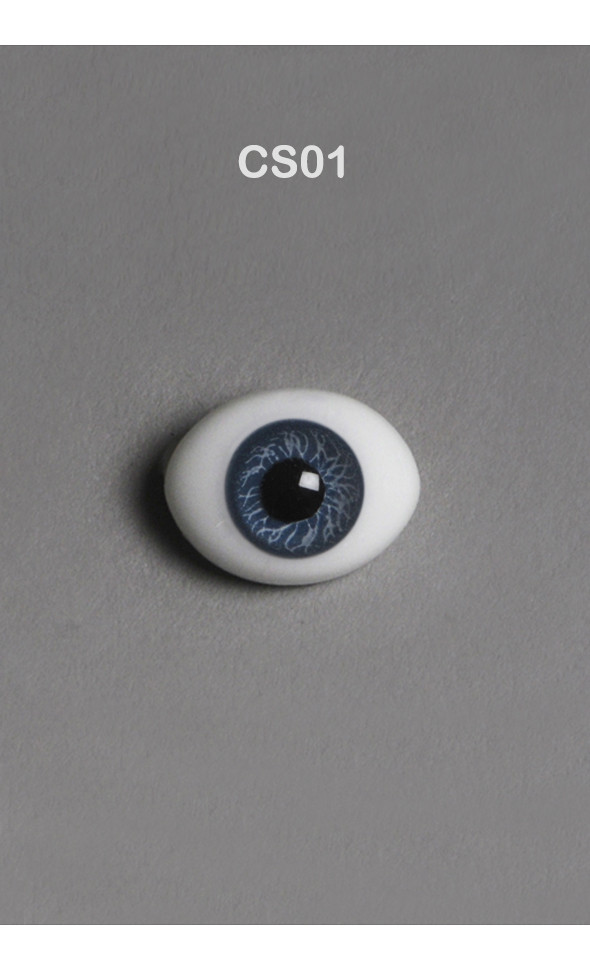 12mm Classic Flat Back Oval Glass Eyes (CS01)