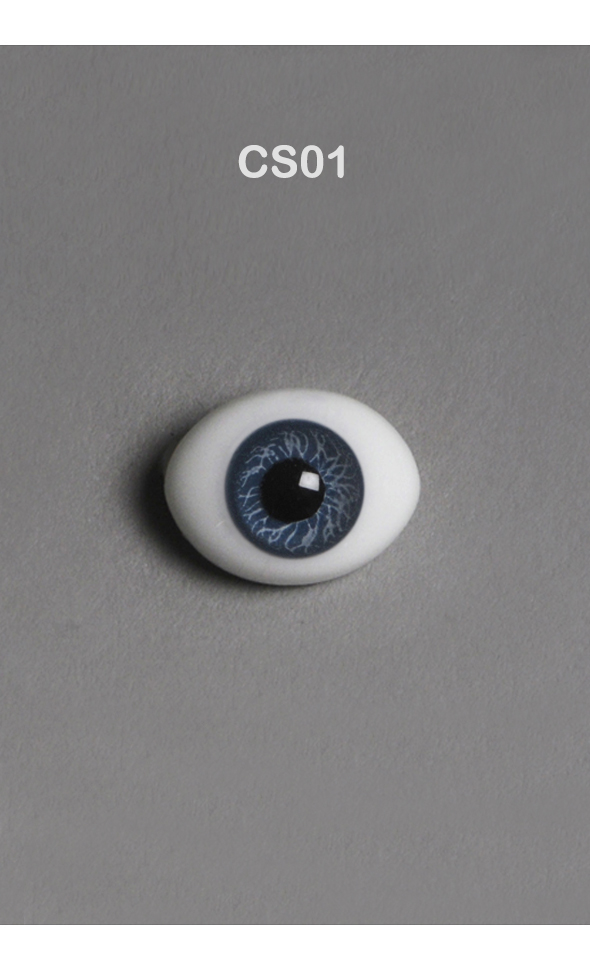 12mm Classic Flat Back Oval Glass Eyes (CS01)