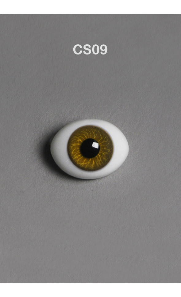 12mm Classic Flat Back Oval Glass Eyes (CS09)