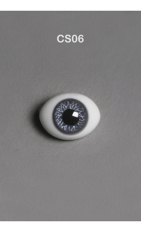 12mm Classic Flat Back Oval Glass Eyes (CS06)[N5-2-2]