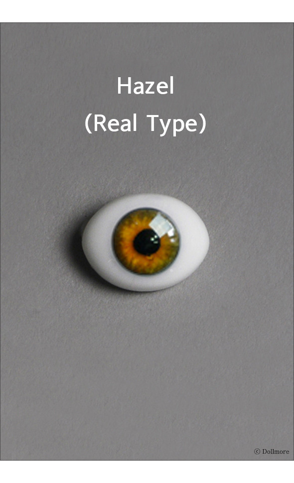 10mm Oval Real Type PaperWeight Glass Eyes - Hazel (Real Type)[N7-2-6]