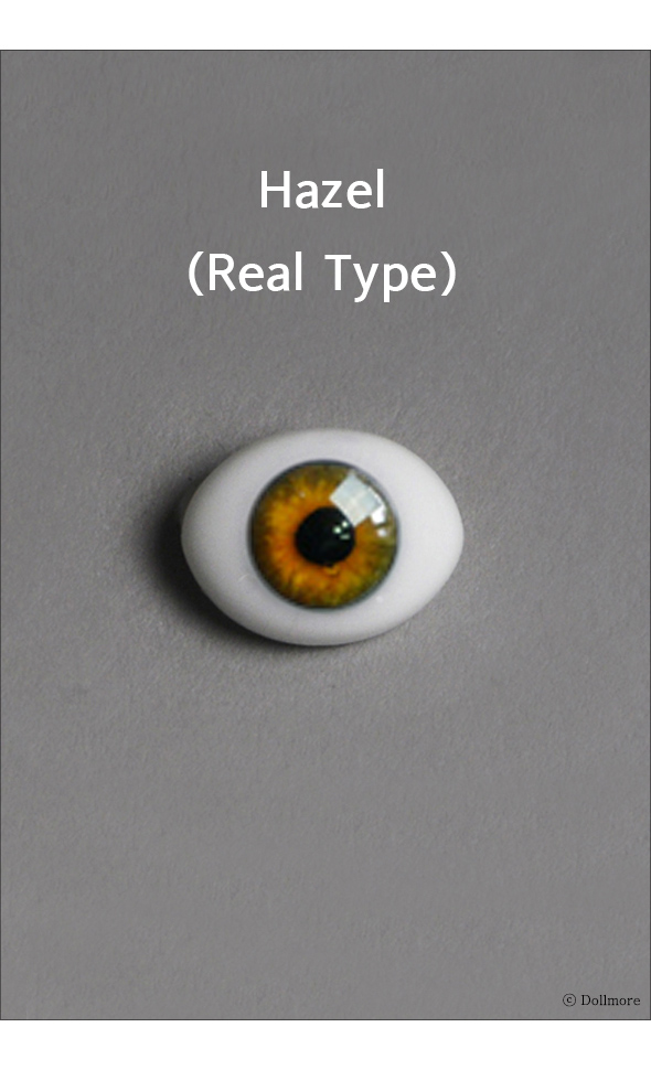 10mm Oval Real Type PaperWeight Glass Eyes - Hazel (Real Type)[N7-2-6]