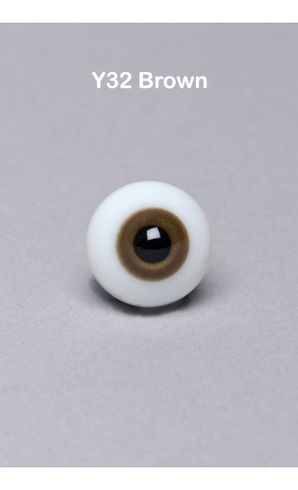 12mm Paperweight Glass Eyes (Y32 Brown)