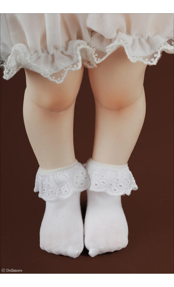 Mokashura Size - Maza lace Socks (White)