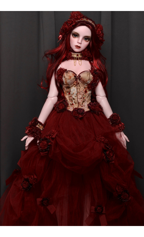 (Limited Dress Set) Trinity Doll F Size - Wine Resistance Dress Set - LE10