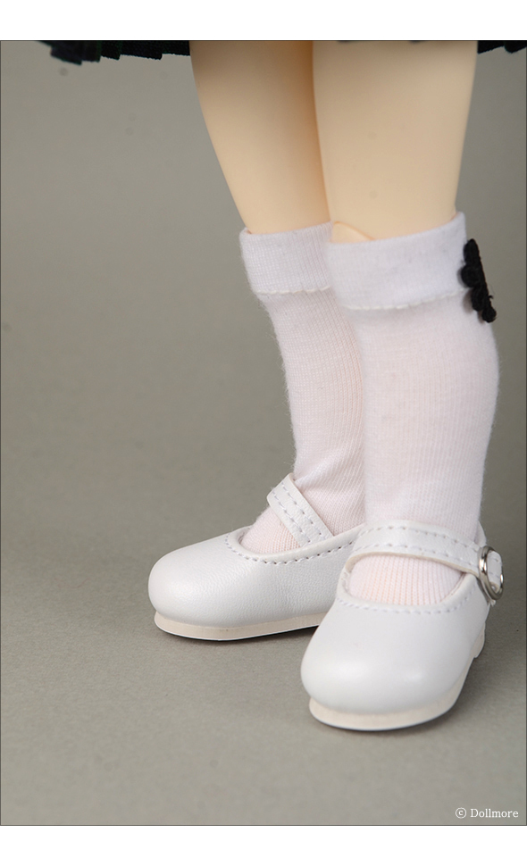 Dear Doll Size - Macaron Mary Jane Shoes (White)