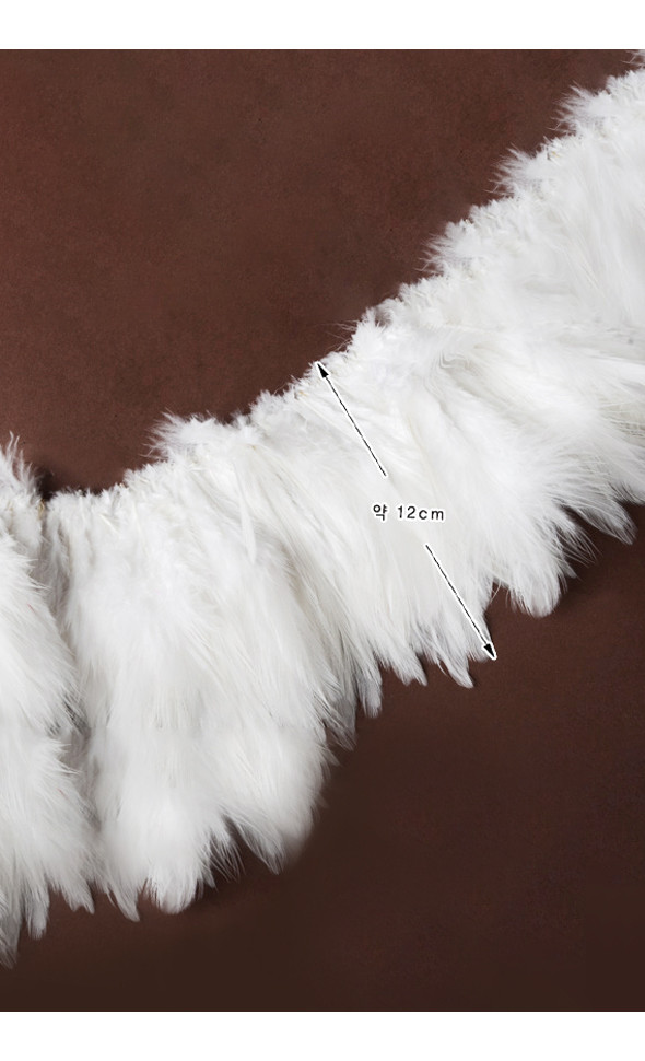 Fluffy Feather (White / 40cm) - A