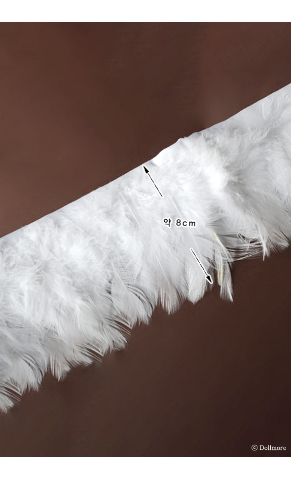 Fluffy Feather (White / 40cm) - B