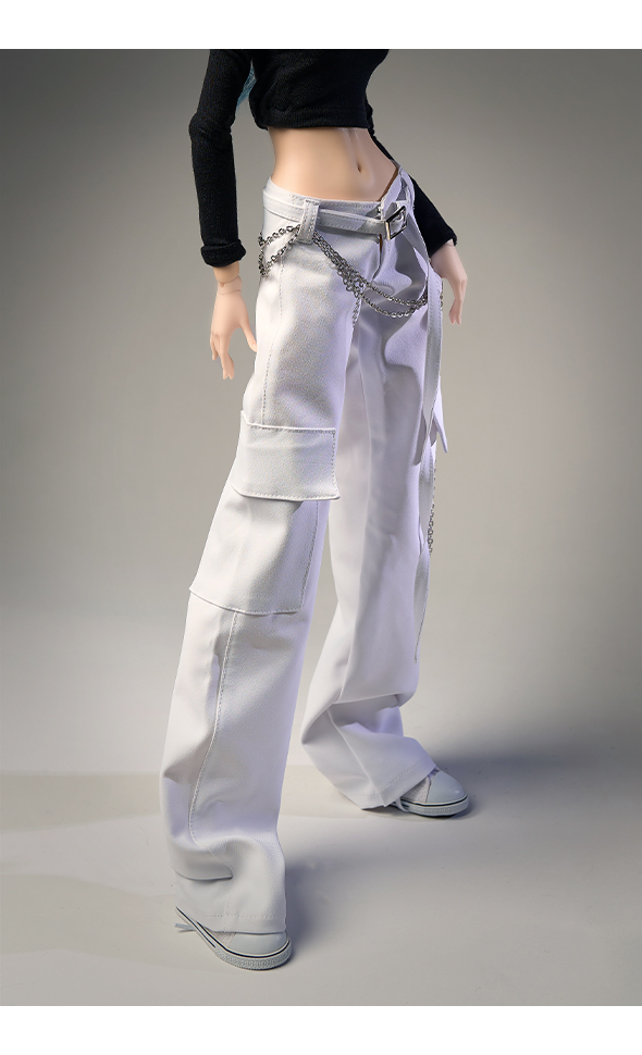 Model F - NBW Cargo Pants (White)