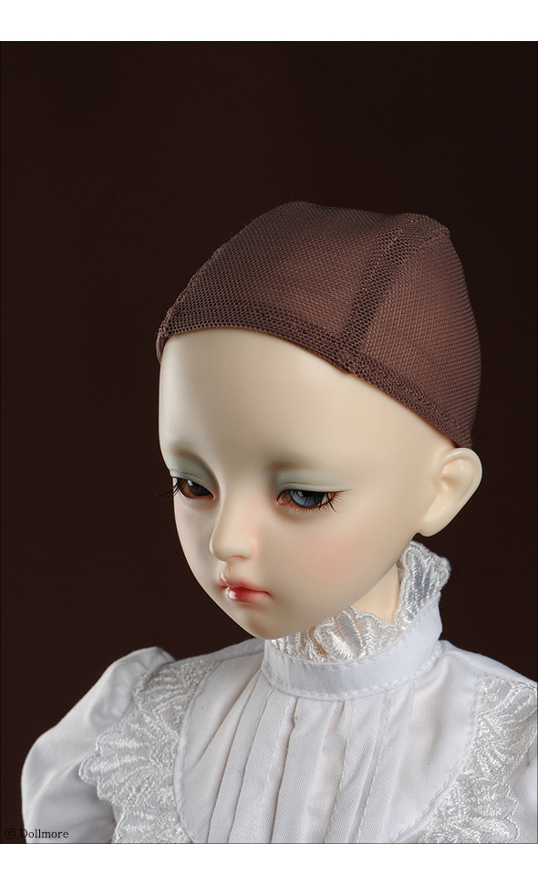 (8-9)Ball jointed doll wig making cap (Brown)