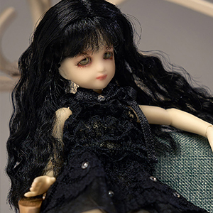 Banji size - Long Wave Wig (Black)