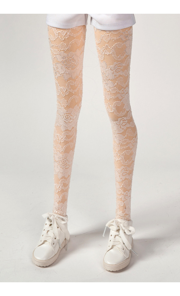 Model F - Yasisi Band Stockings (White)