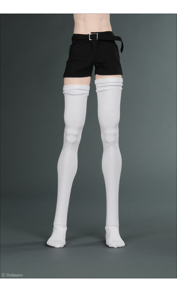 Glamor Model M - Long Solid Stockings (White)