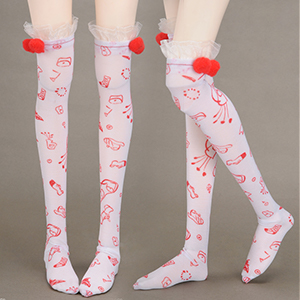 Model doll size - Christams In August Stocking (White/Red)