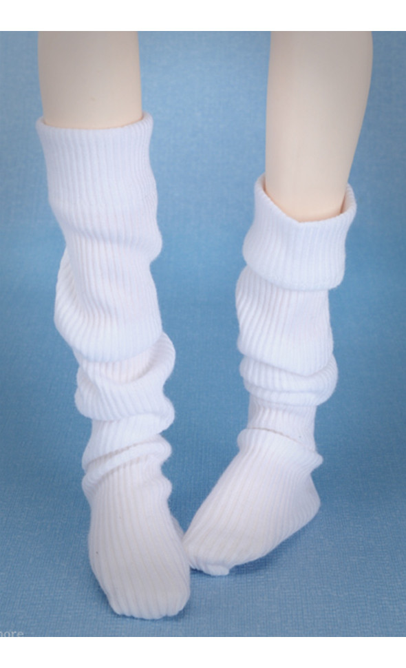 Model doll size - Rumple trough Socks  (White)