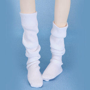 Model doll size - Rumple trough Socks  (White)