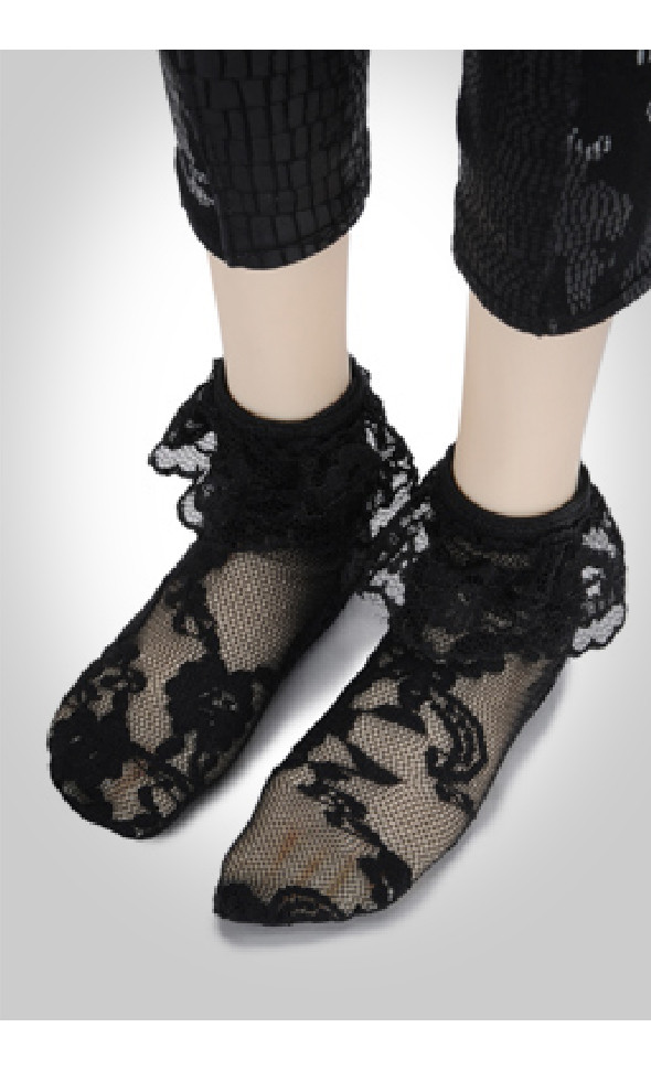 Model F - Classic Lace Socks (Black)