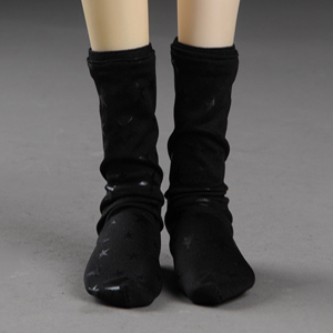 Model F - Twinkle Star Socks (Black)
