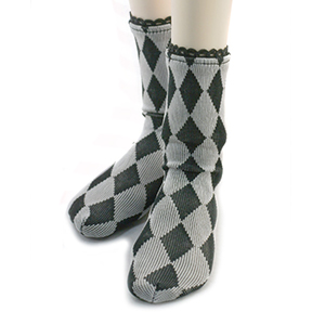 Model M Size - Chess Half Stocking (Bl&Gr)