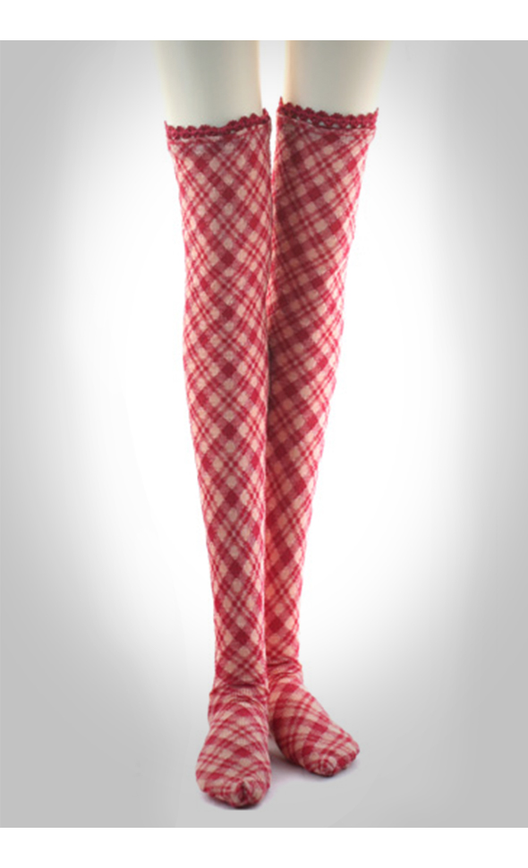  Model F Size - Grid Stocking(Red)