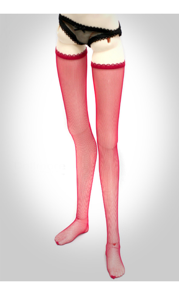  Model F Size - Long Mesh Stockings(Red)