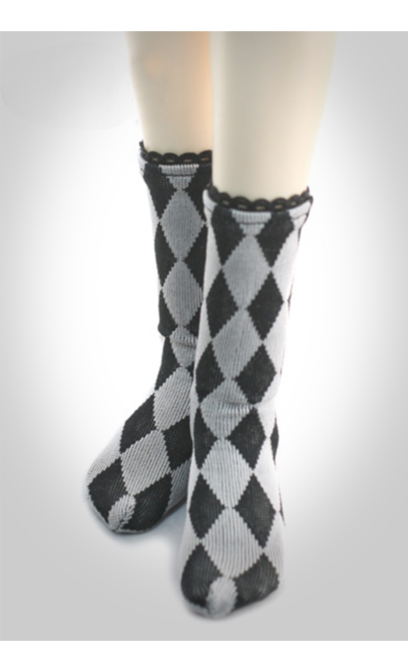 SD - Chess Half Stocking(Bl/Gr)