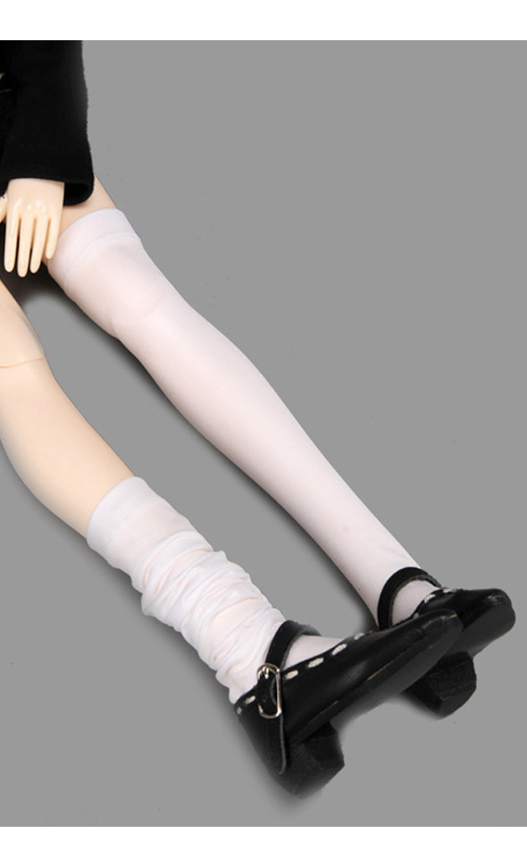 SD - Cotton knee socks (White)