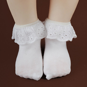 Mokashura Size - Maza lace Socks (White)