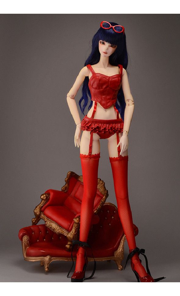 Model F - AOA Lingerie Look Set (RED)