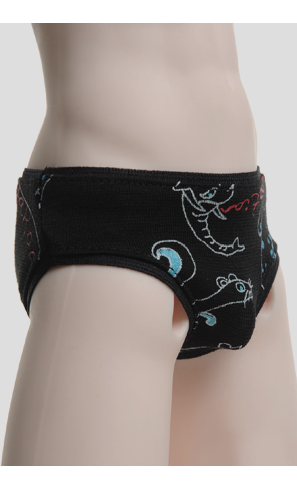 Model doll size - Man Basic Animal Panty(Black&Blue)