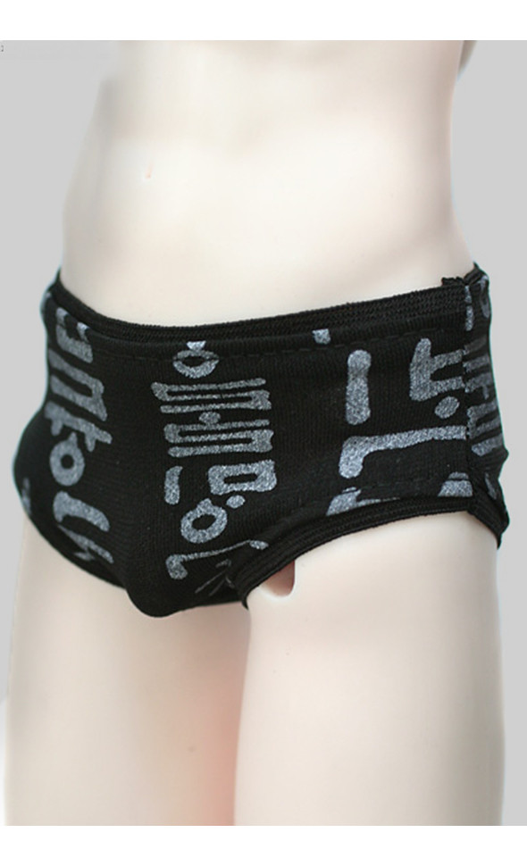 Model doll size - Span Korean logo panty(Black)