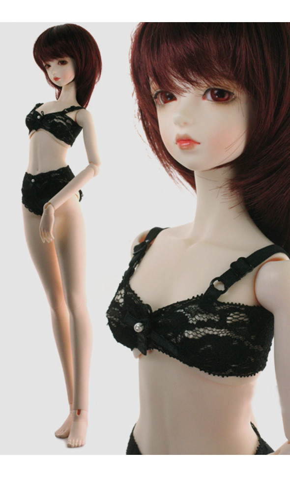 SD - Lacy bra + panty set (Black)