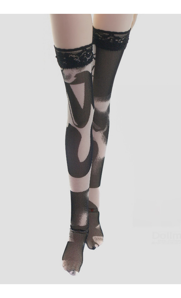 SD - Leopard Stockings (Black)