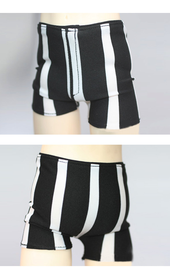 SD - Boy trunk span panties (Striped Black)