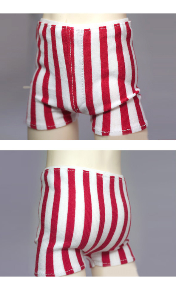 SD - Boy trunk span panties (Striped Red)