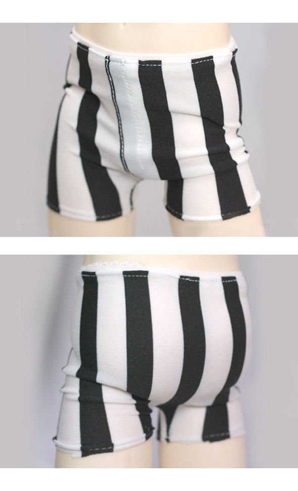SD - Boy trunk span panties (Striped White)