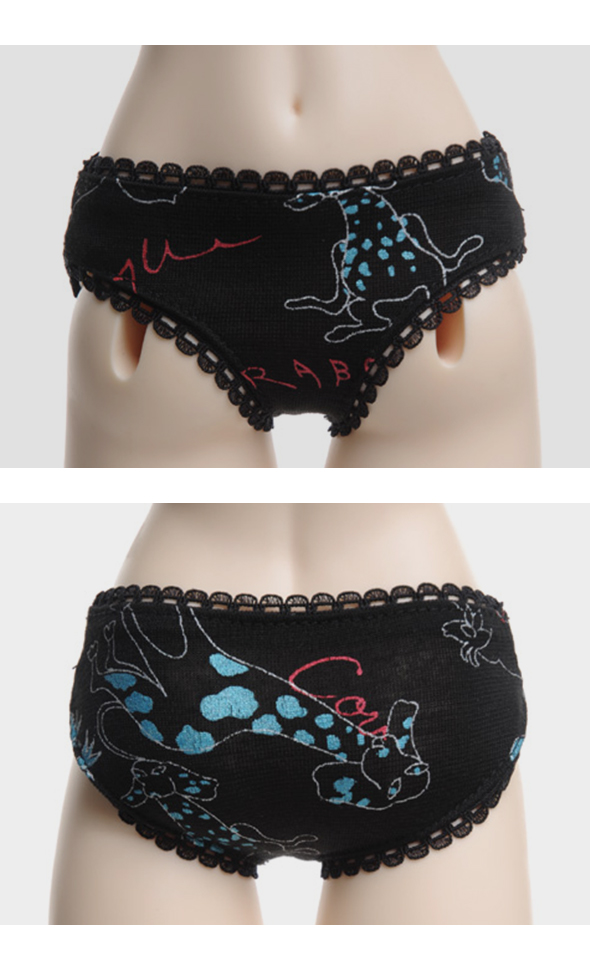 SD - Girls Basic Animal Panty(Black&Blue)