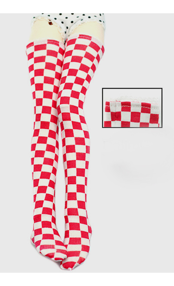 MSD - Band Chess Board Stocking(Red)