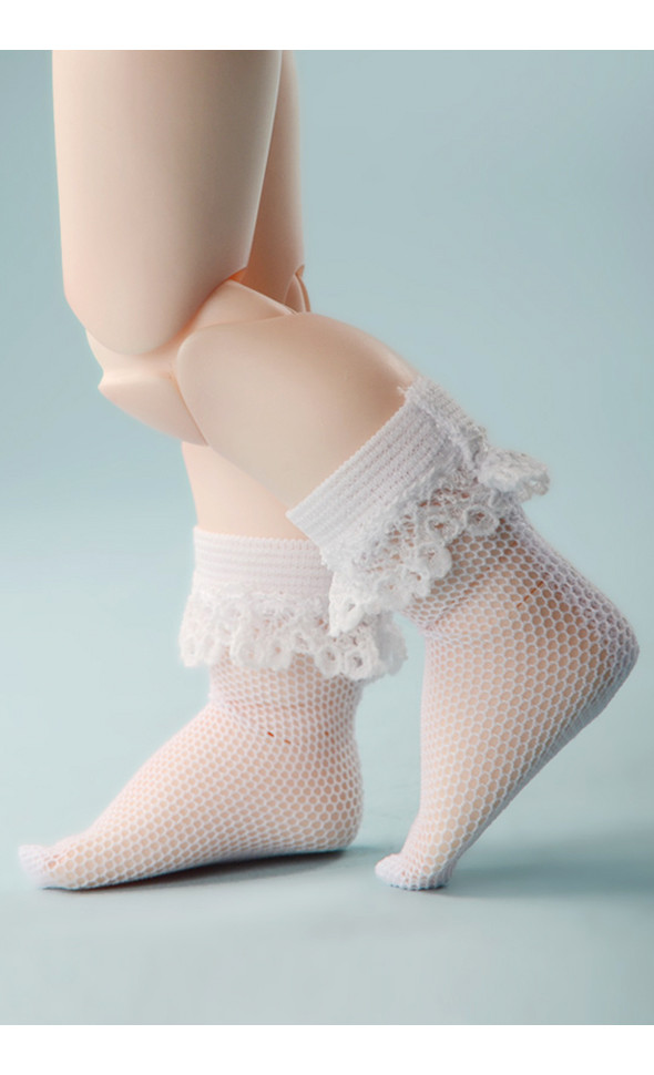 Dear Doll Size - Cellua Knee Stocking (White)