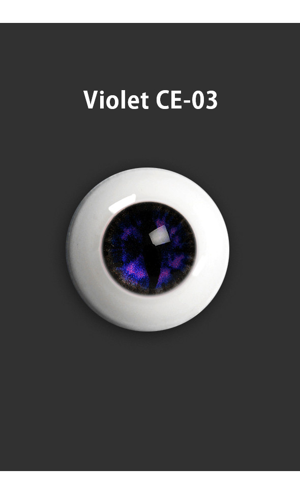 14mm - OMeta Half Round Acrylic Eyes (Violet CE-03)[N7-2-7]