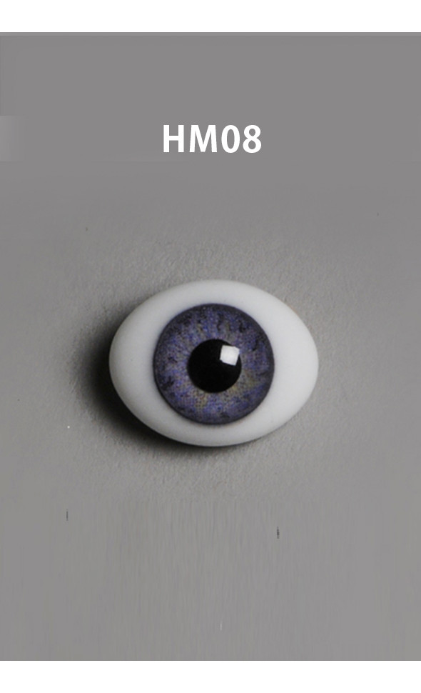14mm Classic Flat Back Oval Glass Eyes (HM08)