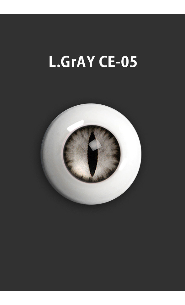 16mm - OMeta Half Round Acrylic Eyes (L.Gray CE-05)