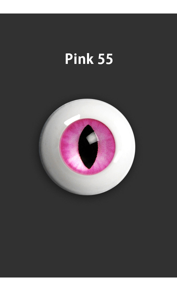 16mm - Cat Half Round Acrylic Eyes (Pink 55)