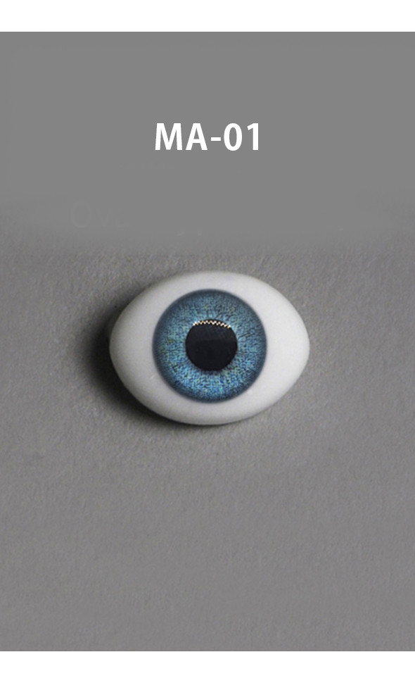 18mm Classic Flat Back Oval Glass Eyes (MA01) - PA