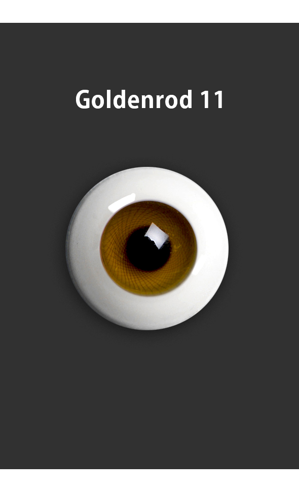 26mm -PP Solid Half Round Low Dome Glass Eyes (Goldenrod 11)