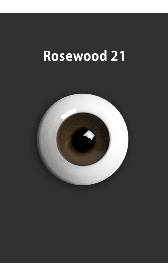 26mm -PP Solid Half Round Low Dome Glass Eyes (Rosewood 21)