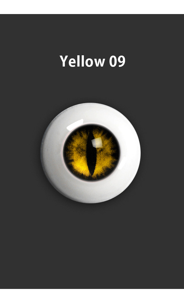 26mm - OMeta Half Round Acrylic Eyes(Yellow 09)