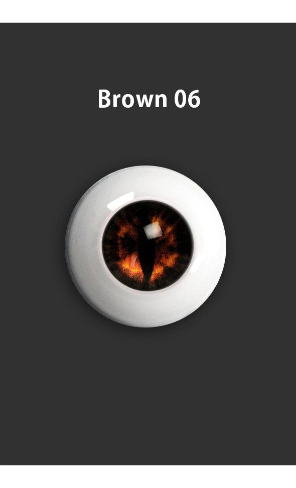 26mm - OMeta Half Round Acrylic Eyes(Brown 06)